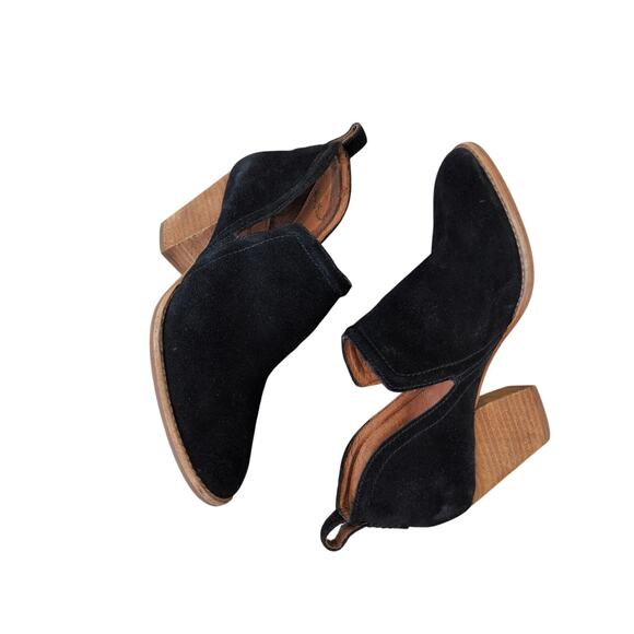 Jeffrey Campbell Rosalee Black Suede Ankle Boots Size 7.5 - Picture 3 of 9